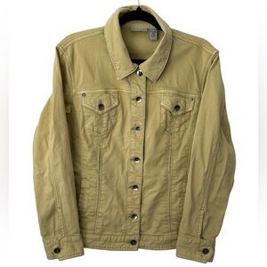 Chico’s Denim Chartreuse Jacket. 
Size: 2/US12